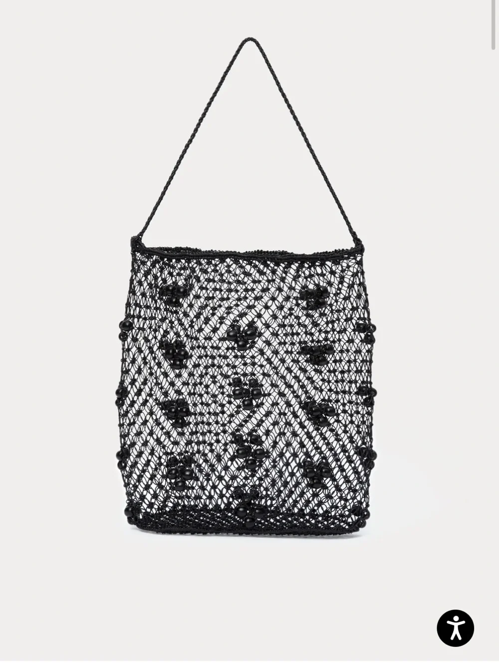 Rachel Comey Black Crochet Shoulder Bag - Picture 3 of 6